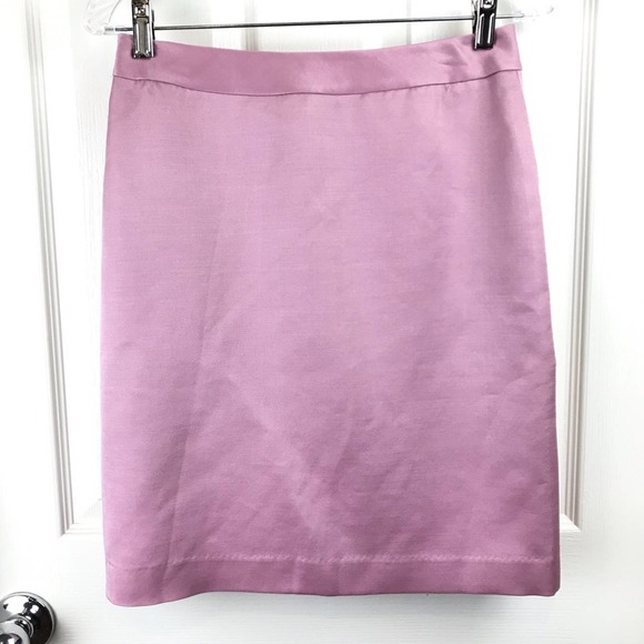 DKNY Wool Silk Blend Rose Pink Pencil Skirt SZ 2 - Picture 1 of 5